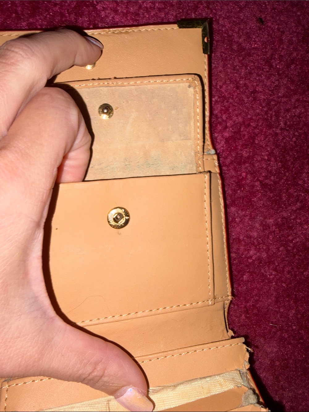 Louis Vuitton White Multicolor Monogram Trifold Wallet with Tan Trim - Picture 5 of 5